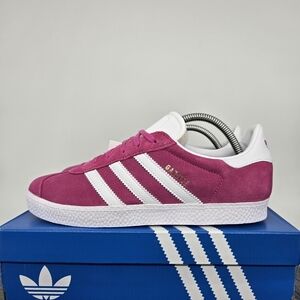 New adidas Gazelle Semi Lucid Fuchsia Cloud White Kids Shoes Size 6